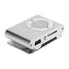 Portable Digital Music Media Player MiniMP3 BackClip Player with Earphone and USB Cable(Silver )