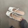 Rhinestone Flower Bag Head Half Slippers Women's Summer Wear 2025 New French Beautiful Half Drag Mary Jane Flat Shoes