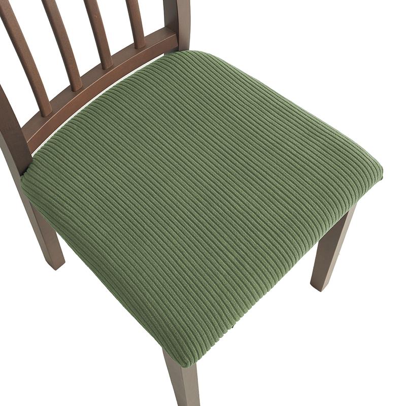 1/6Pcs Stripes Jacquard Chair Seat Covers Stretch Dining Chair Slipcover Removable Upholstered Seat Case For El Kitchen Party