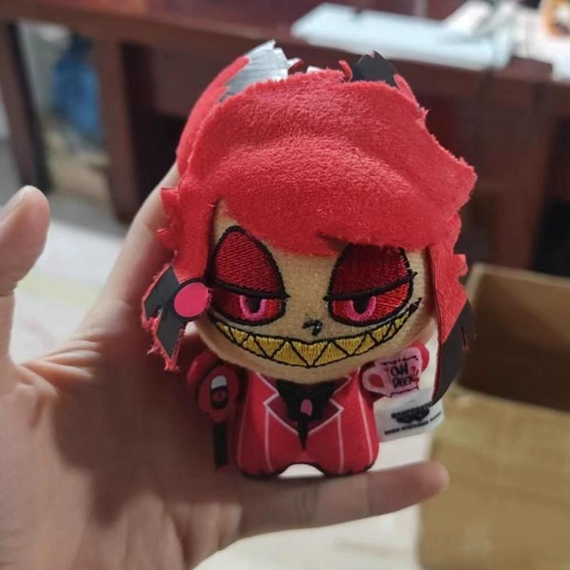 10cm Anime Hazbin Hotel Walkers Vox Plush Pendant Niffty Alastor Lucifer Husk Sir Pentious 3V Hazbin Evil Boss Pendant Doll Toy