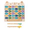Wooden Letter Number Cognitive Matching Magnetic Fishing Board Children Toy