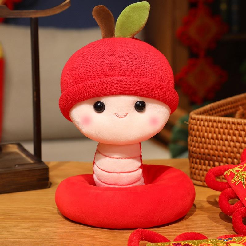 Year of Snake Mascot Doll Zodiac Snake Doll Small Snake Plush Toy Doll New Year Gift Annual Meeting Gift