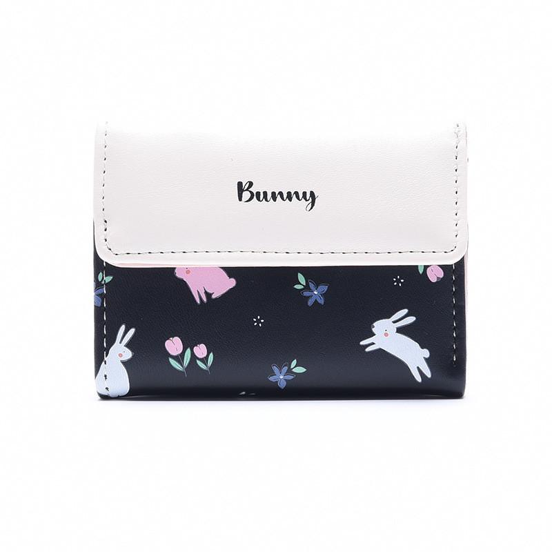 

Cute Pu Wallet For Women Short Section Three-fold Coin Purse Card Holder Wholesale