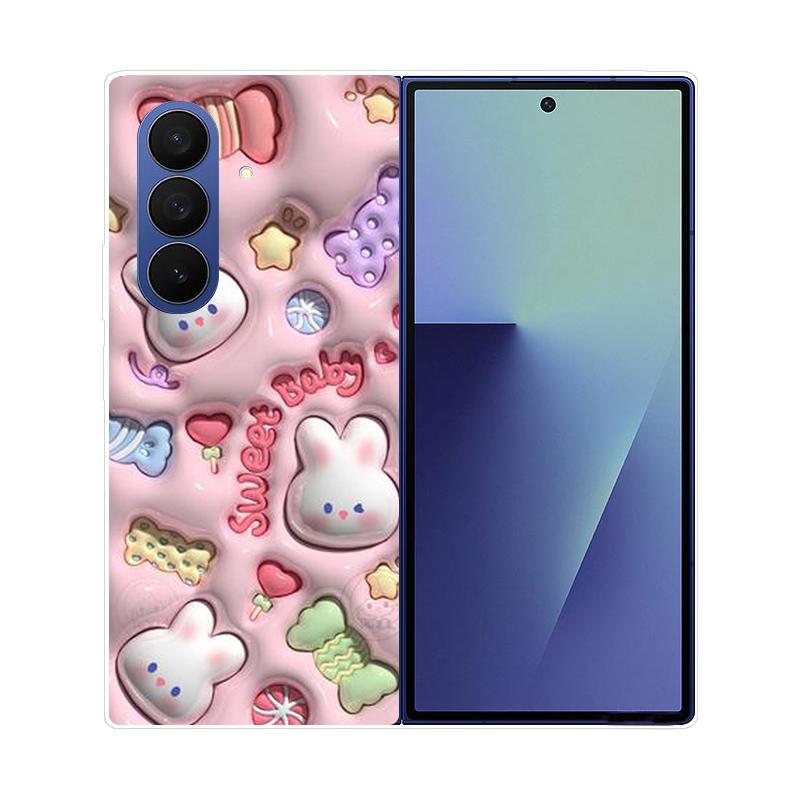 Etui Do Samsung Galaxy Z Fold 7 Przezroczyste Twarde Składane Luksusowe Malowane Do Samsung Galaxy Z Fold7 Clear Cover ZFold 7 Fundas