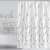 1 Stück Luo Wenji Schilf Duschvorhang Pflanze Weiß Duschvorhang Schimmelresistent 3D Badezimmer Duschvorhang Wasserdichtes Gewebe Mit Haken