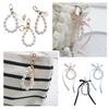 Ballet Style Ribbon Bowknot/Butterfly/Heart Key Rings Beaded Keychain Pendant Bag Accessory for Fashion Enthusiasts