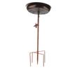 Bird Bath Feeder Stake Vintage Metal Freestanding Birdfeeder Birdbath for Outdoor Garden Decoration