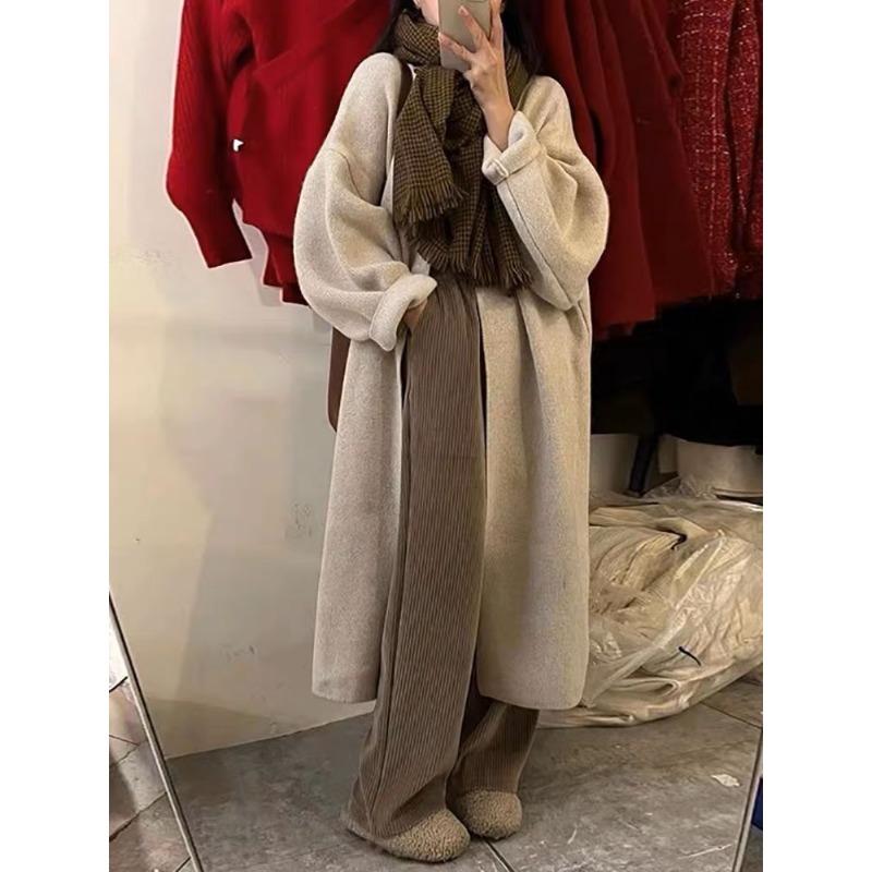 Fall and Winter Women's Sweater Premium Sense Long Sweater Loose Design Niche Lazy Windbreaker Cardigan Jacket Tops