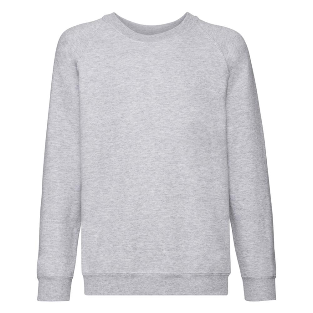 Fruit of the Loom Childrens/Kids Classic Heather Raglan Sweatshirt