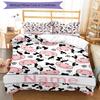 3pcs Custom Name Cow Bedding Set Duvet Cover Closure Includes 1 Duvet Cover & 2 Pillowcases, Soft and Comfortable for All Seasons.