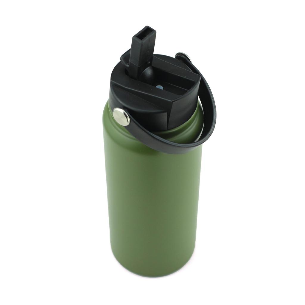American-Style Large Capacity Stainless Steel Thermos - Portable Outdoor Sports Water Bottle