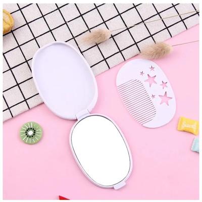 Mini Mirrors Foldable Cute Makeup Mini Mirror for Female Students Korean Version Portable Creative Mini Decorative Mirrors Women
