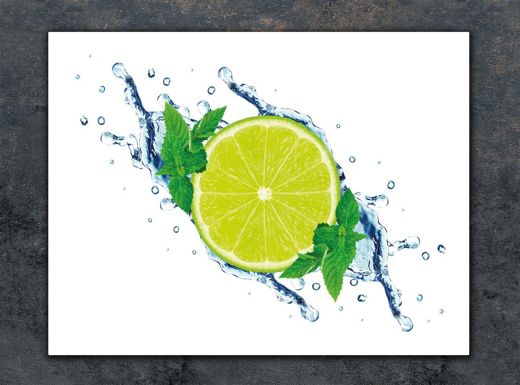 SZKLANA DESKA DO KROEJNIA 30x22 LIMONKA
