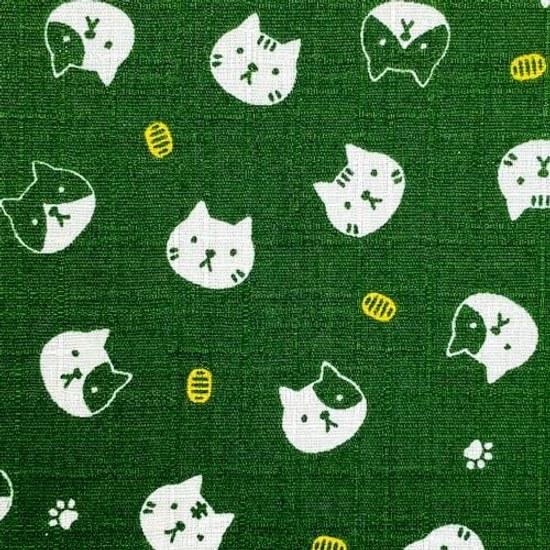 Cat Lucky Coin Large Size Goshuin BookAccordion Type12 Peaks 24 Pages (Single-Sided Use) 48 (Double-Sided (Green)