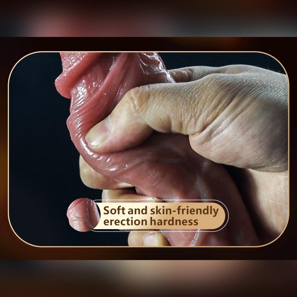 Electric Coarse Simulation Phallus Telescopic Rocking Vibration Heating Dildo Female Masturbator Adult Sex Dildo