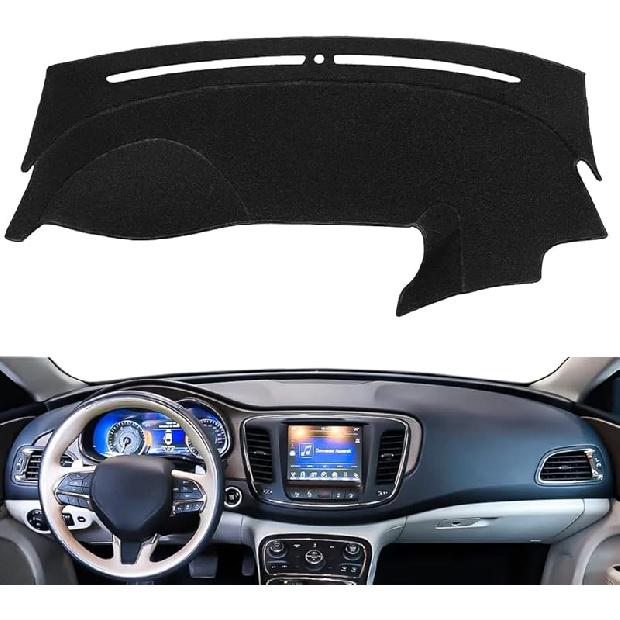 Dash Cover Mat  Fit For Chrysler 300 300C 2005-2010, Dashboard Cover Pad Carpet Protector (Black) F49