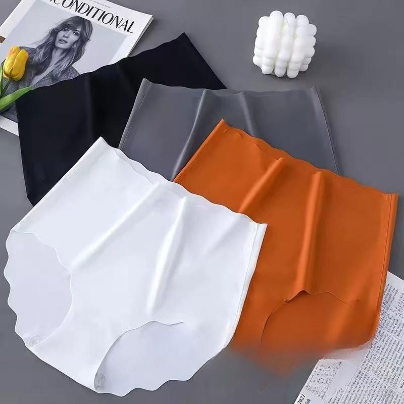 4Pcs/set Invisible Panties Women Seamless Briefs Female Underpants Ultra-thin Underwear High Rise Panties Solid Comfy Lingerie