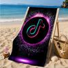 Tiktok Logo Design Beach Towel, Quick-drying, Easy To Care For, Suitable for Both Fitness and Beach Vacations,Sports Essential
