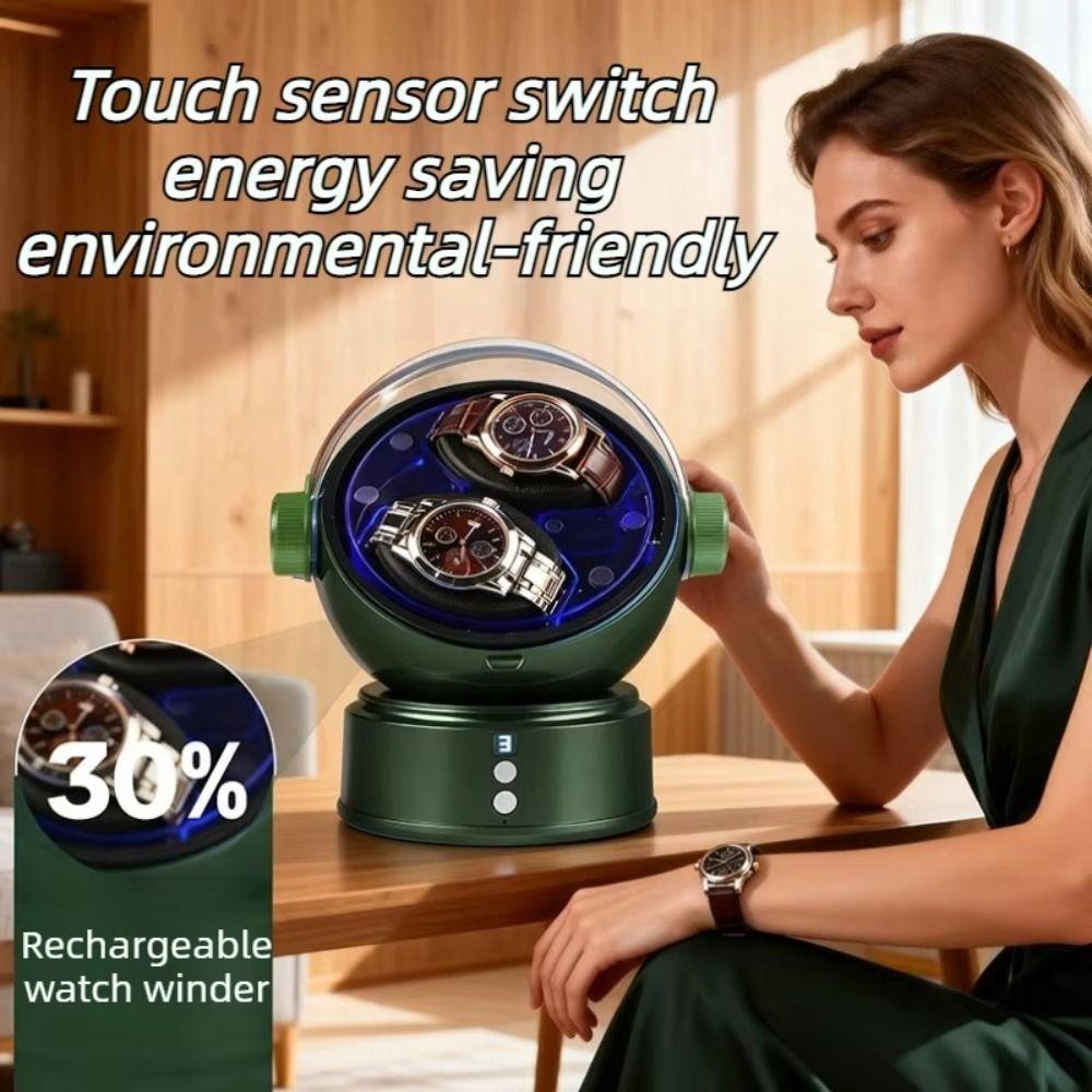 Antimagnetický digitální dvojitý natahovač hodinek Luxusní automatický natahovač hodinek Cestovní použití