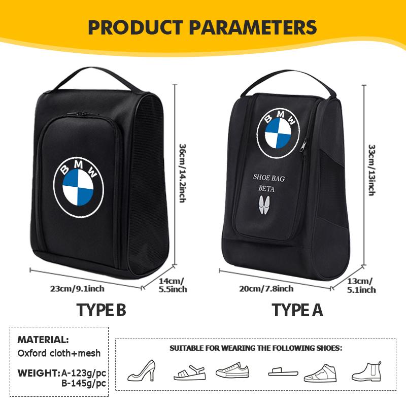 LLIT4 Car Travel Organzier Bag Case Portable Storage Shoe Box For BMW M 1 3 4 5 6 7 Series X1 X3 X4 X5 G20 G38 F48 E36 E39