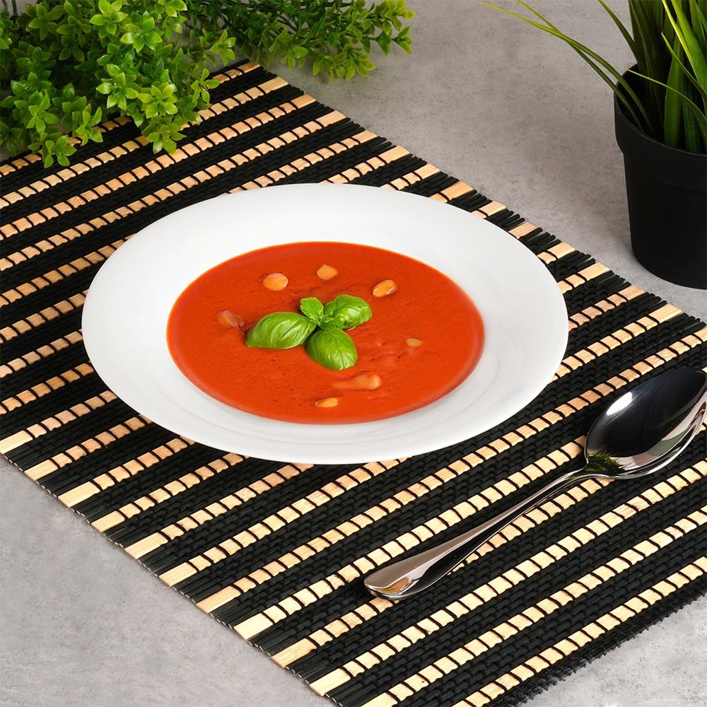 6x Large Deep Dinner Plate for Soup Dishes White Plate Set