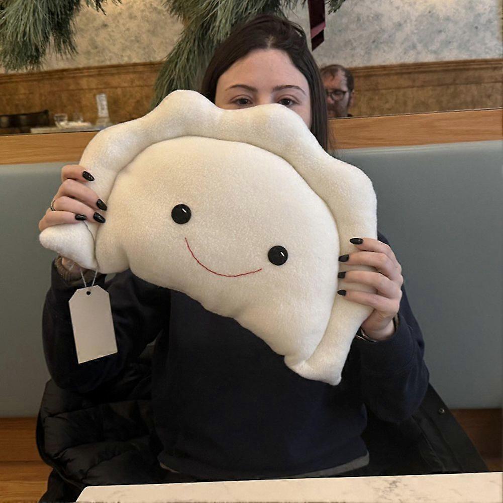Cute Dumpling Pillow Plush, Soft Stuffed Doll with Smiley Face, Funny Decorative Throw Pillow Easter Gift for Kids and Adults