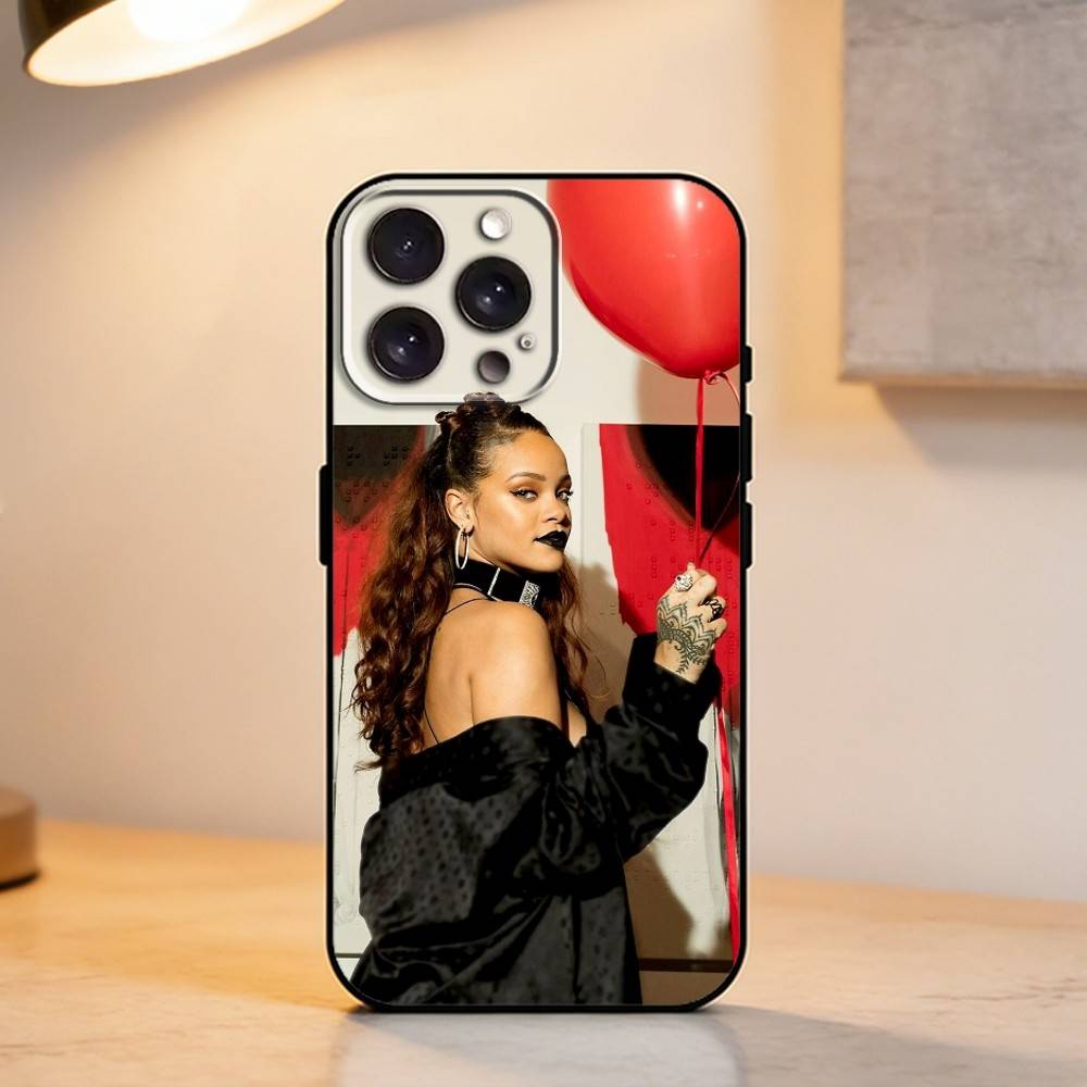 Hot singer R-Rihannas    Phone Case For iPhone 17,16,15,14,13,12,11 Plus,Pro Max,XS,Soft Silicone Black Cover