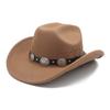 Cappello Alto Mary Tibetan Mauni da Cowboy Occidentale, Cappello in Feltro da Uomo e Donna, Cappello Tibetano, Cappello da Sole