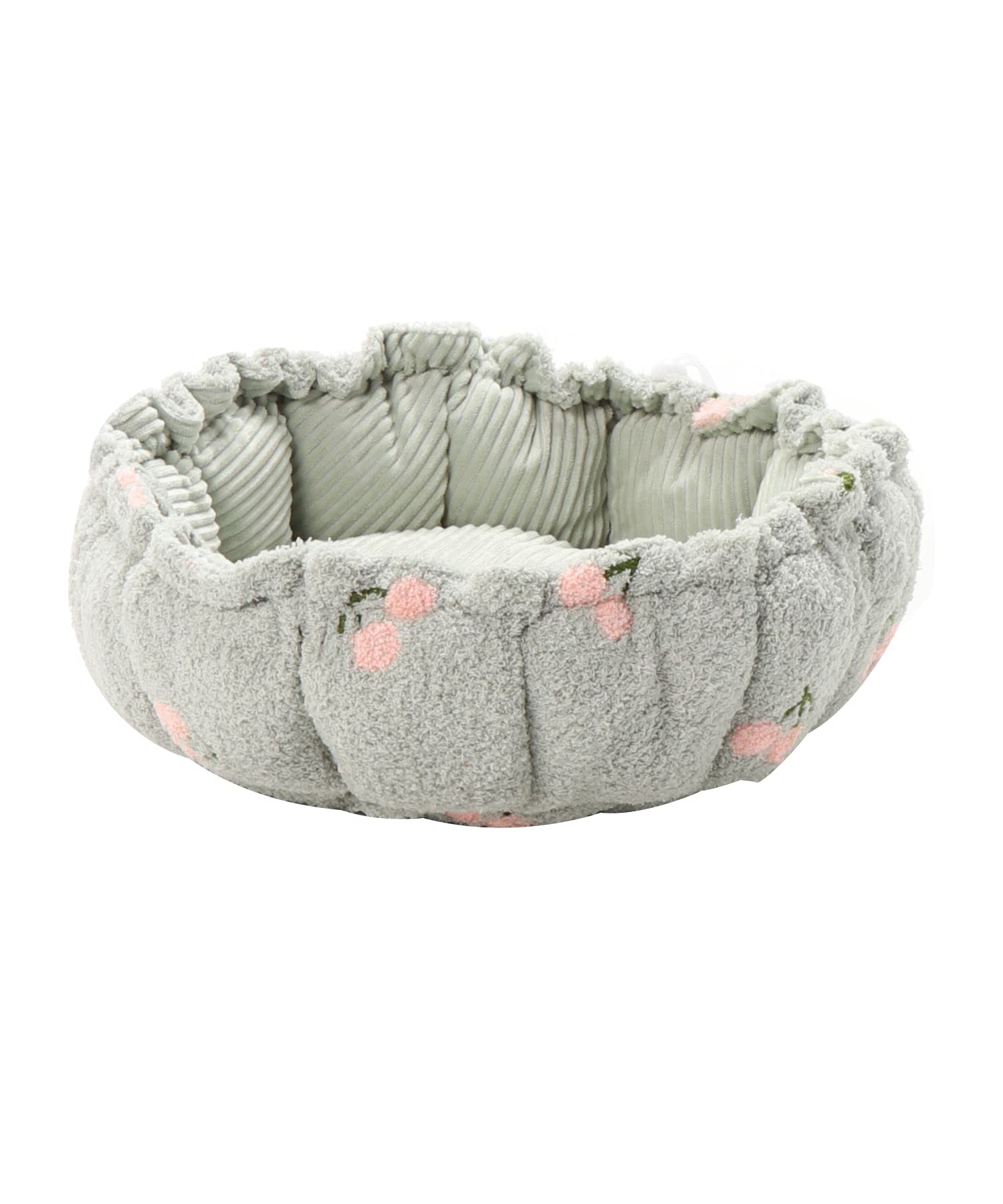 

Fluffy Pet Reversible Round Pet Bed for Dogs and Pet Sofa with Cushion Bed, Cats, All-Season (Small, Green) зелений
