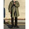 MYQ Herren Winter Mittellange Dicke Baumwolljacke - Koreanischer & Japanischer Stil Windjacke