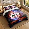 Bedding Set 1 Duvet Cover 2 Pillowcases PSV Eindhoven FC Print Soft Bed Linen Bedroom Decor
