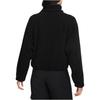 Nike Jachetă Scurtă Solidă cu Guler Înalt Călduroasă din Fleece cu Logo Imprimat Jachete Femei Negru DO7761-010