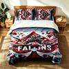 Atlanta Falcons (5) Conjunto de 3 peças adequado para quartos principais macio e confortável um presente ideal para família e amigos Inclui uma capa de edredom e duas pi