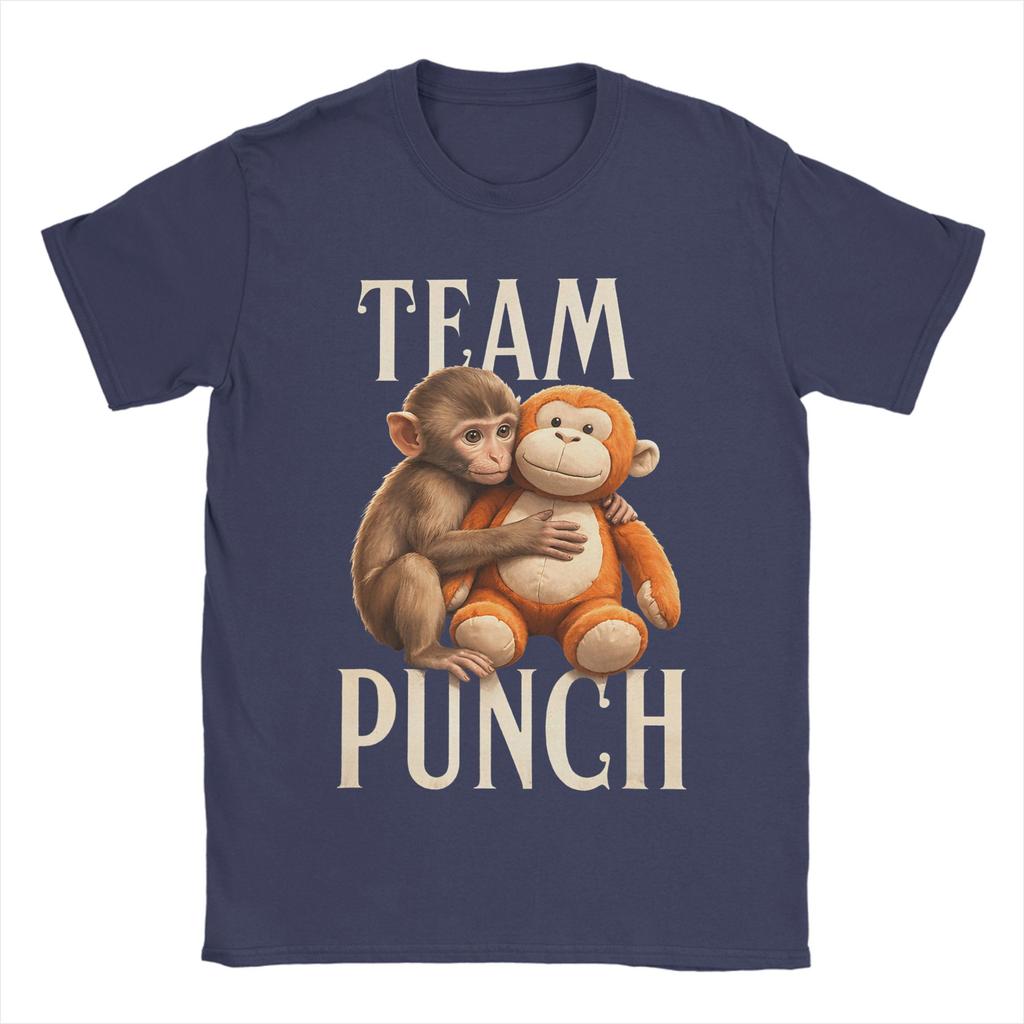 Baby Monkey Punch Team Punch Unisex T Shirt Casual Tees Short Sleeve Round Neck TShirts Pure Cotton Printing Tops
