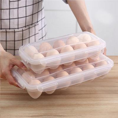 Fresh Preservation Egg Tray 10/18 Grid Egg Drop Rack Portable Egg Storage Box  Kitchen