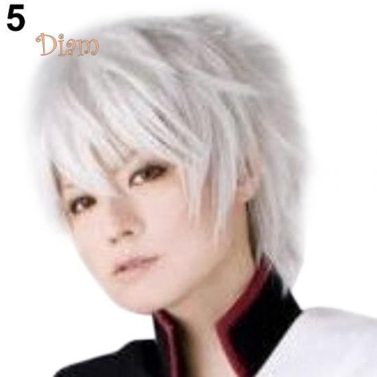 Tenfyer Men's Fashion Short Wig Cosplay Party Costume Straight Wigs Full Wig Gift