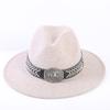 Popular European and American high-end wool top hat, men's and women's fashion versatile elegant top hat jazz hat