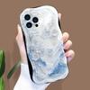 Kreslený vzor krémová textura pouzdro vlnitý okraj měkký silikonový kryt pouzdro na telefon pro iPhone Samsung Huawei Honor Xiaomi Redmi Infinix Tecno