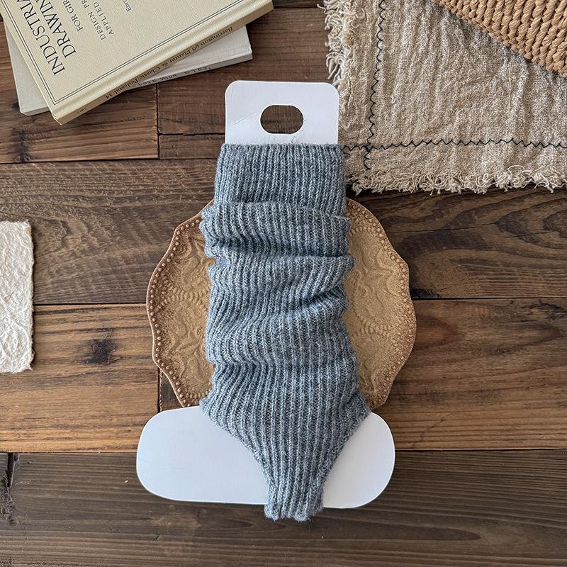 Boots Cotton Ballet Style Stepping Socks Cover Thickened Warm Stacking Socks Solid Color Thin Leg Socks