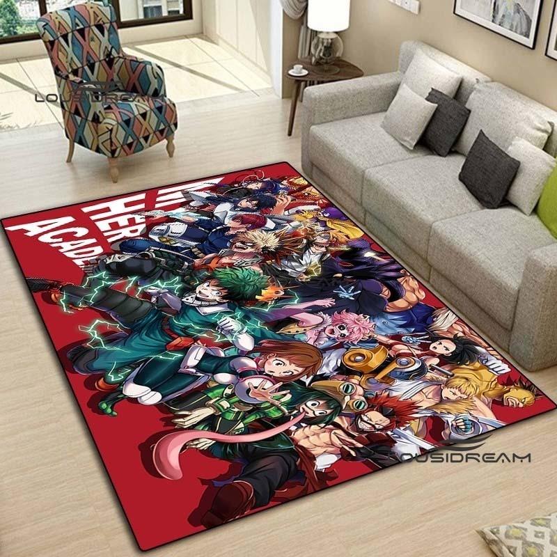 My Hero Academia Anime Koberec a kobereček Móda Domů Kreslený Dekorace Koberec obývací pokoj Ložnice Oblast Koberec pracovna Veranda podložka u postele
