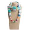 Chiffon Scarf Spring and Summer Women's Pearl Necklace Pendant Scarf Rainbow Scarf Clothing Accessories Scarf