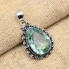 Aqua Apatite Gemstone Jewelry Handmade 925 Sterling Silver Pendant For Birthday Gift