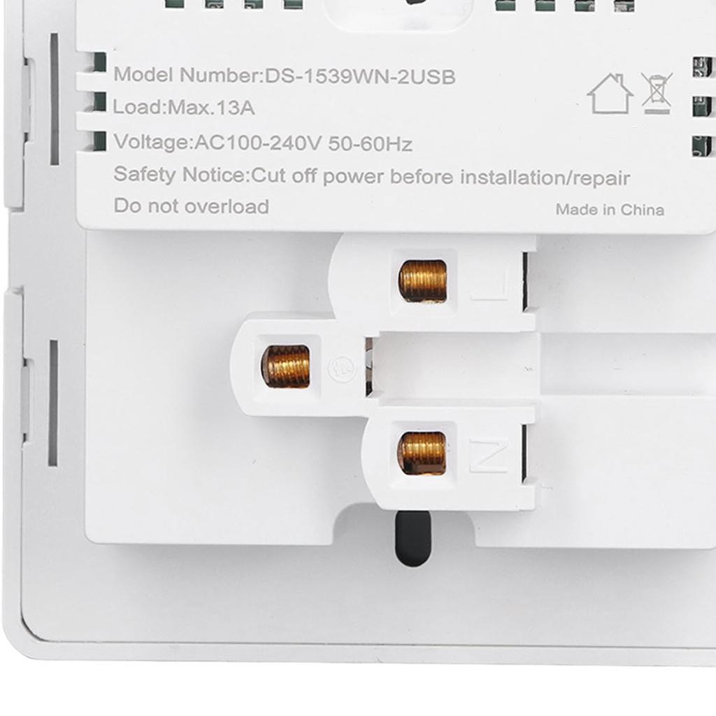 Chytrá nástěnná zásuvka USB Rychlé nabíjení Časování APP Vzdálené Hlasové ovládání Chytrá zásuvka AC100‑240V
