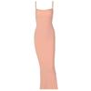 Strappy Neckline Halter Waist Midi Dress off-Neck Sling Backless Dress