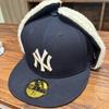 ERA 59FIFTY York Yankees Dogear Earflap Fleece Fur Cap Navy 7 3 8 Japan