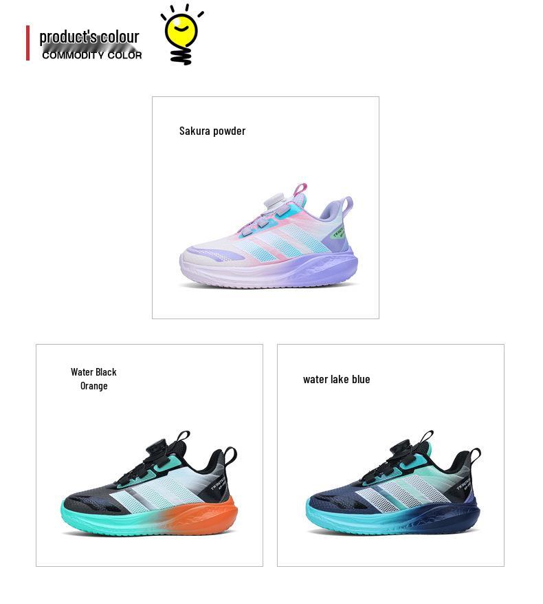 2025 Boys' Waterproof Sports Shoes: Rotating Fastener, Leather Finish, Non-Slip Soft Sole for Spring/Autumn