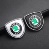 Car Styling 3D Meta Auto Door Shield Emblem Car Body Badge Sticker for Skoda Octavia MK2 MK1 2 3 A5 A7 A8 Fabia Karoq Superb Rapid Kamiq