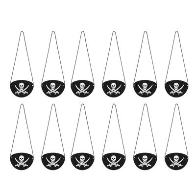 1 Set Pirate Eye Patch Felt One Eye Skeleton Elements Costume Matching Supply Blinder Blindfold Toy for Household Kindergarten
