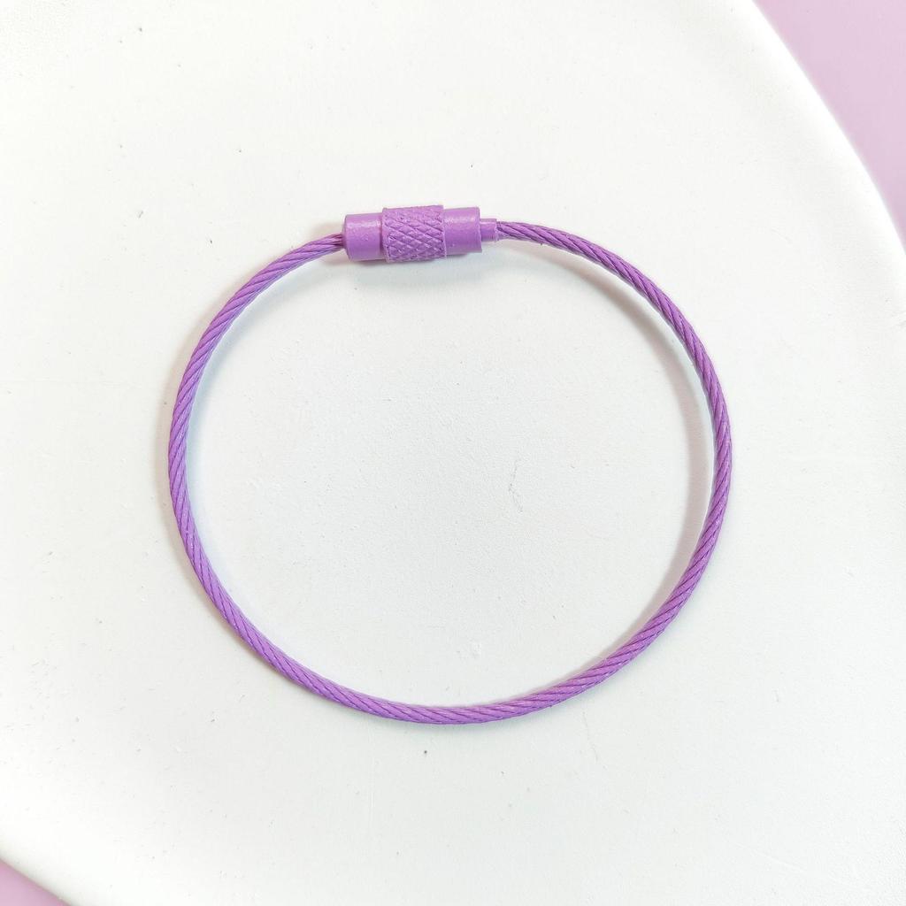 Candy Color Steel Wire Keychain Ring for DIY Jewelry Accessories