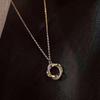 Korean Pearl Necklace: High-End Silver Clavicle Chain with Niche Design, Perfect for Light Luxury and Sweater Pendants.